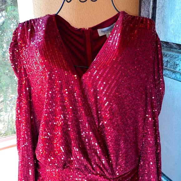Faeriesty Red Sequin Formal Gown - Picture 2 of 15